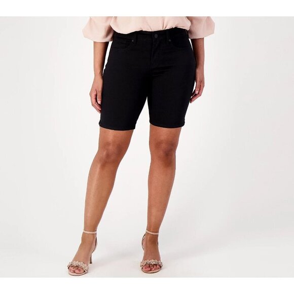 NYDJ Ella Short- Black Black Reg 4 - Picture 1 of 1